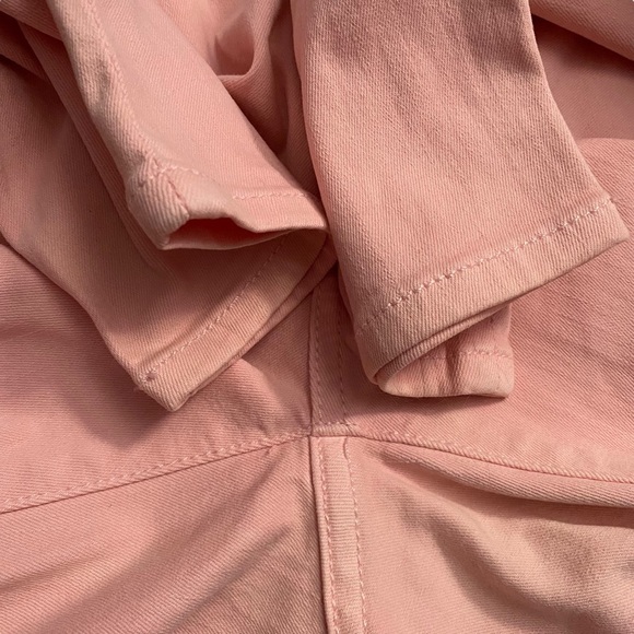 7FAM 7 For All Mankind Pale Baby Pink Salmon The Ankle Skinny Jeans 28 - Picture 14 of 16